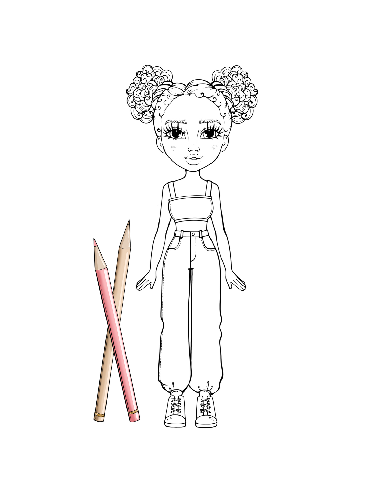 Unique PDF paper dolls with clothes and accessories. Print, cut & play – easy and fun for children.